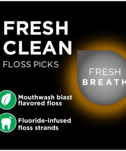 DenTek Fresh Clean Floss Picks, For Extra Tight Teeth, 75 Count 75 Count (Pack of 1) 20 71563xKEGnL