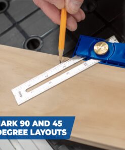 Kreg KMA2900 Multi-Mark Multi-Purpose Marking & Measuring Tool, Alloy Steel - Measuring Tools for Woodworking - Measurement Tool - Carpentry Tools & Accessories Blue 22 71568Gm1bqL