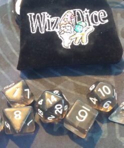 Wiz Dice Series II - Polyhedral Dice Set for Tabletop RPG Adventure Games with a Dice Bag - DND Dice Set, Suitable for Dungeons and Dragons, MTG and Dice Games Alike - Drowskin - 7 ct 9 7157DW IGiL