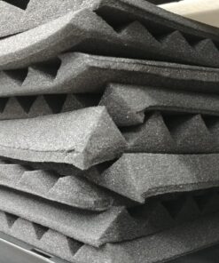 A2S 24 Pack 2-Inch Acoustic Panels w/Adhesive Stickers - Fireproof - SGS Certified - Sound Proof Foam Panels - Non Toxic - Top Quality - Ideal for Home & Studio Sound Deadening - High Density Black 24 pack 43 7157QZcSceL