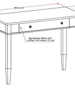 SIMPLIHOME Carlton SOLID WOOD Transitional Modern 42 inch Wide Home Office Desk, Writing Table, Workstation, Study Table Furniture in Dark Tobacco Brown with 1 Drawer 18 7157qQ1Y7zL