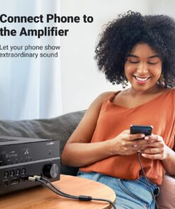 UGREEN 1/8 to 1/4 Stereo Cable 3.5mm TRS to Dual 6.35mm 1/4 TS Mono Y Splitter Audio Cord Adapter Compatible with iPhone, PC, Computer Sound Card, Mixer, Multimedia Speaker, Home Stereo System 6FT 23 7157ugEpPhL