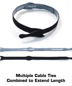 Reusable Cable Ties 1/2" x 4" for Cable Management and Organizing Cords - 30 Pack (Black) Black 1/2" X 4" 21 71584VXjhJL
