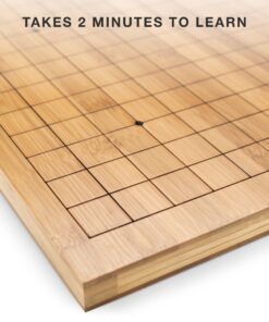 Brybelly Go Set All Natural Bamboo Wood Go Board | Bowls and 361 Bakelite Stones | 2-Player - Classic Chinese Strategy Board Game | Measures 19 x 19in Top Side or 13 x 13in Under Side Beginner's Board 39 7158NmPXWpL