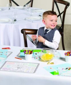 Alternative view of Fun Express Paper Wedding Children's Activity Placemats - 12 Pieces
