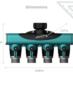 Garden Hose Splitter, Heavy Duty, Water Hose Manifold, 4 Way Hose Connector, Spigot Splitter, Faucet Divider Outdoor - Classic Classic 4-way 15 7158xv01vaL
