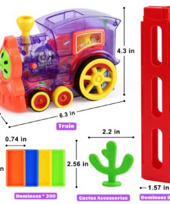 Domino Train, Domino Blocks Set, Building and Stacking Toy Blocks Domino Set for 3-7 Year Old Toys, Boys Girls Creative Gifts for Kids 11 71596dQ96NL