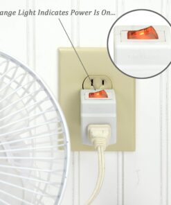 BindMaster 3 Prong Grounded Single Port Power Adapter with Indicator On/Off Switch (1 Pack) 1 Pack 16 71597ePF40L