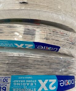 Dixie 10 Inch Paper Plates, Dinner Size Printed Disposable Plate, 204 Count (3 Packs of 68 Plates) White 30 7159SDU7luL