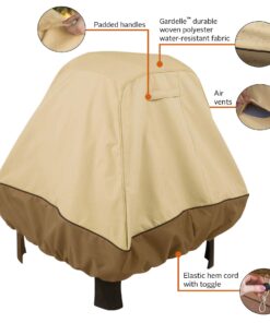 Classic Accessories Veranda Water-Resistant 35.5 Inch Stand-Up Fire Pit Cover, Outdoor Firepit Cover XL 22 715B2W93rIL
