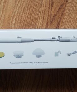 Electric Spin Scrubber, Cordless Power Brush Floor Scrubber with Adjustable Extension Arm and 4 Replaceable Bathroom Cleaning Brush Heads, Ideal for Tub, Tile, and Floor Cleaning White 40 715BKdh8QzL