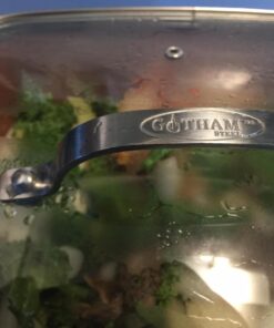 Gotham Steel Nonstick Square Deep Frying Pan, 9.5” Large Cooking Pan with Ceramic Nonstick Coating, 4 Pc Titanium Ceramic with Lid, Basket & Steamer Tray, Dishwasher Safe 46 715BjHmzWYL