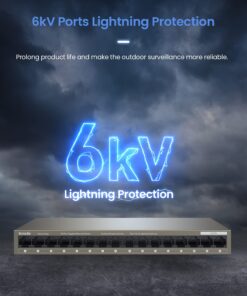 Tenda TEG1016M, 16 Port Gigabit Ethernet Switch, Unmanaged Network Switch Hub, Traffic Optimization, Plug & Play, Fan-Less Metal Design, Limited Lifetime Protection 10 715EG4DkepL