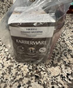 Farberware Classic Stainless Steel Sauce Pan/Saucepan with Lid, 1 Quart, Silver,50000,11.2"D x 6.3"W x 4.4"H Saucepot w/ Regular Lid (1 Quart) 33 715EOiXvCxL