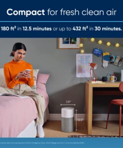 BLUEAIR Air Purifiers for Bedroom, HEPASilent Small Room Air Purifiers for Home, Air Cleaner for Pets Allergies, Virus Air Purifier for Dust, Baby Air Purifier for Nursery Blue Pure 511 11 715Erj1ItsL