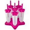 Tovolo Star Ice Pop Molds, Popsicle Makers, Set of 6, Pink 6 Count (Pack of 1) 64 715EsnDApsL