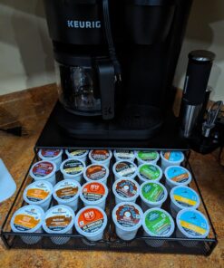 DecoBrothers K-Cup Holder Drawer for 36 Coffee Pods Storage, Black Metal 34 715F9HoHL