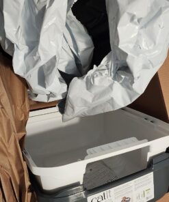 Catit Airsift Jumbo Hooded Cat Litter Pan, Warm Gray - Privacy and Easy Access for Cleaning - Ideal for Larger Cat Breeds or Multiple Cat Households 31 715FAG8mdhL