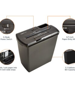 Amazon Basics 8-Sheet Strip Cut Paper, CD, and Credit Card Shredder 27 715FM4sZ9sL