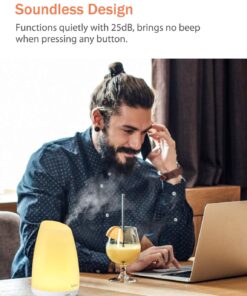 Syntus 150ML Essential Oil Diffuser Ultrasonic Aromatherapy Diffusers with Adjustable Mist Mode and Waterless Auto Shut-Off for Home Office 29 715Fb2c6D1L