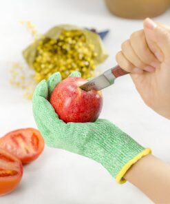 J H 3 Color Cut Resistant Gloves Red For Meat, Green For Veg, Yellow For Fruit- High Performance Cut Level 5, Food Grade No Cross Contam, 3Piece Medium Medium (Pack of 3) 14 715FmCBBoNL