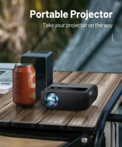 WiFi Projector for iPhone, ELEPHAS 2023 Upgraded Mini Projector with Tripod & Carry Bag, Full HD 1080P Supported, 200" Display Portable Projector, Compatible with iOS/Android/Windows/TV Stick/HDMI/USB S 18 715FtVIf4GL