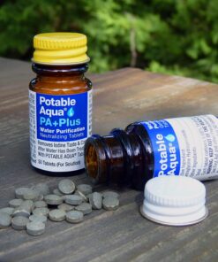 Potable Aqua Water Purification Tablets with PA Plus, Portable and Effective Solution for Camping, Hiking, Emergencies, Natural Disasters and International Travel, Two 50ct Bottles 50.0 28 715GPxmDHL