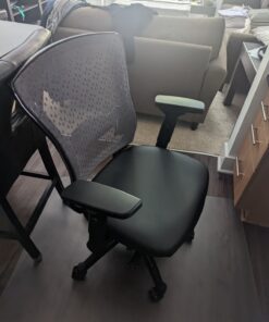 Space Seating 75 Series Air Grid Big and Tall Deluxe Ergonomic Office Chair with Thick Padded Seat and 400 lb. Limit, Black Double Air Grid 36 715GT3vfBCL