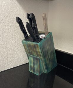 Mantello Knife Block- Universal Knife Holder- Bamboo Wood, Kitchen Knife Holder, Extra Large Knife Storage, Universal Knife Block, Knife Block Without Knives 29 715HX7TWeL