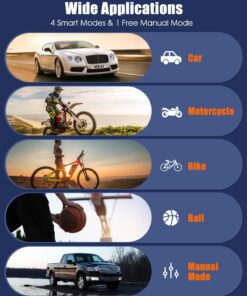 AUTDER Tire Inflator Air Compressor, 21V Battery Powered Tire Pump, 180PSI Pistol-shaped Handheld Air Pump with Digital Pressure Gauge, Automatically Shut Off, Perfect for Cars, Motorcycles, Bikes Red 20 715HfX8Ue3L 1