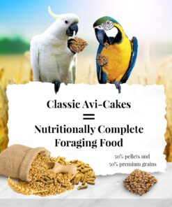 Alternative view of LAFEBER'S Classic Avi-Cakes Pet Bird Food, Made with Non-GMO and Human-Grade Ingredients, for Macaws & Cockatoos, 1 lb 1 Pound (Pack of 1)