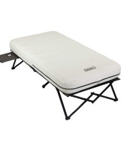 Alternative view of Coleman Camping Cot, Air Mattress, & Pump Combo, Folding Camp Cot & Air Bed with Side Table & Battery-Operated Pump, Great for Comfortable Outdoor Sleeping & Camping Twin