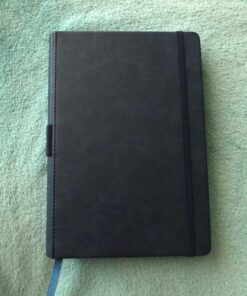 Thick Classic Notebook with Pen Loop - A5 College Ruled Hardcover Writing Notebook with Pocket + Page Dividers Gifts, Banded, Large, 180 Pages, 8.4 x 5.7 in blue 36 715ICJvIqbL