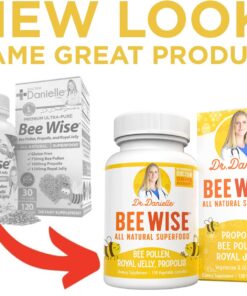 Dr. Danielle's Bee Wise - Bee Pollen Supplement - Bee Well with Royal Jelly, Propolis, Beepollen in 4 Daily Bee Pollen Capsules 20 715IIGQlFmL