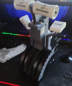 Logitech G Saitek PRO Flight Throttle Quadrant, Professional Simulation Axis Levers, LCD Display, 3x Two-Way Rocker Switches, Adjustable Bracket, USB, PC - Black 27 715Je7It1zL