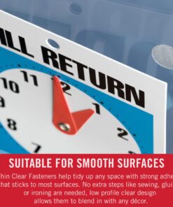 VELCRO Brand - 91302 Thin Clear Dots with Adhesive | 75count | 5/8" Circles | For Crafting School Projects, Home and Office Organization | Low Profile Design 5/8in 75 Count 15 715Jf1oXGZL