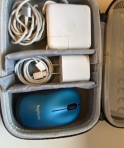 Comecase Hard Case for Apple Pencil, Magic Mouse 2 and 1, for Magsafe Power Adapter, for BeatsX Earphone, for Airpod, Magnetic Charging Cable, Electronics Accessories Organizer Storage Bag - Blue 46 715K5ELWOL
