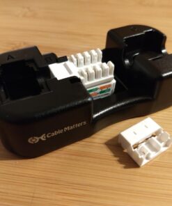Cable Matters UL Listed 25-Pack RJ45 Keystone Jack, Cat6 Keystone Jacks in White and Keystone Punch-Down Stand 28 715KMwLmgL