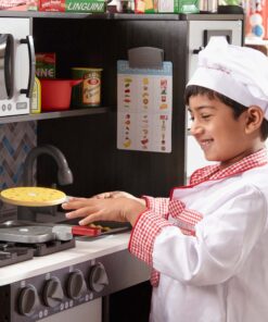 Melissa & Doug Flip and Serve Pancake Set (19 pcs) - Wooden Breakfast Play Food,Brown 10 715L725cJGL