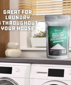 Premium Sodium Percarbonate - 99.9% Pure - Oxygen Bleach Powder - 2 lbs - Multi-Use - Safe in Home - Ecoxall Chemicals 2.00 Pound (Pack of 1) 14 715LT9MdvqL