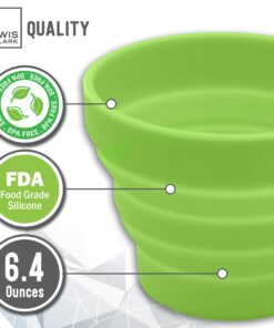Lewis N. Clark Luggage Silicone Travel Cup, Green, One Size 11 715LW5MB 6S