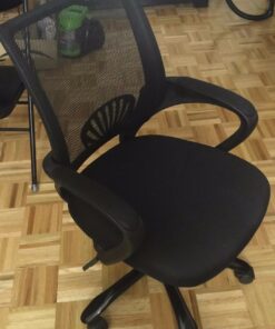 Ergonomic Office Chair Cheap Desk Chair Mesh Computer Chair with Lumbar Support Arms Modern Cute Swivel Rolling Task Mid Back Executive Chair for Women Men Adults Girls,Black Black 45 715Lcd2HzYL 4