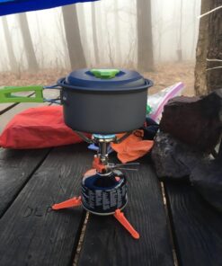 MalloMe Camping Cookware Mess Kit for Backpacking Gear – Camping Cooking Set - Camping Pots and Pans Set - Backpacking Stove/Portable Stove Compatible - Camp Kitchen Equipment Accessories Pot 1 Liter Pot 45 715MYUB6dLL