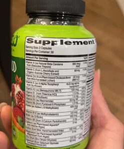 NATURELO Whole Food Multivitamin for Men - with Vitamins, Minerals, Organic Herbal Extracts - Vegetarian - for Energy, Brain, Heart, Eye Health - 120 Vegan Capsules 41 715O0 Pl 2L