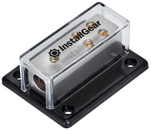 InstallGear 4/8/10 AWG Gauge Power Distribution Block 4 Gauge in to (4) 8/10 Gauge Out | Fuse Block | Fuse Block for Auto, RV, Motorcycle, and Boat 4 Gauge In - (4) 8/10 Gauge Out