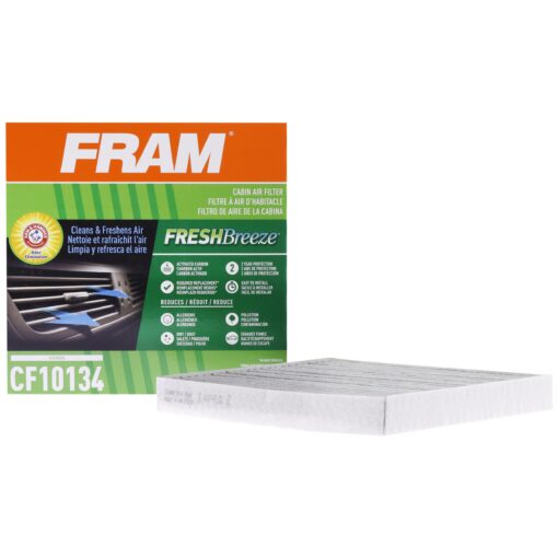 FRAM Fresh Breeze Cabin Air Filter Replacement for Car Passenger Compartment w/ Arm and Hammer Baking Soda, Easy Install, CF10134 for Honda Vehicles