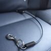 Leash Boss Dog Car Seat Belt Restraint - No-Chew Heavy Duty Car Seatbelt for Pets - 5 Sizes - Coated Steel Rope to Prevent Chewing (31 in) Black - 1-Pack 31in 41 715Qgz qVQL