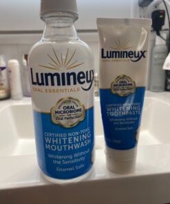 Lumineux Teeth Whitening Mouthwash 16 Oz. - Enamel Safe - Whitening Without The Sensitivity - Certified Non-Toxic - NO Alcohol, Fluoride & SLS Free 16 Fl Oz (Pack of 1) 22 715QhjH2 aL