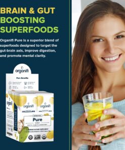 Organifi: Pure Smart Packs - Organic Brain and Immunity Support - Revitalizes Daily Mental Focus - Lemon Flavor, 3 Pack 0.23 Ounce (Pack of 90) 8 715Qmklyc3L