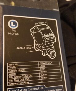 UTG 30mm/2PCs Low Profile Picatinny/Weaver Rings 17 715RD1BDjZL